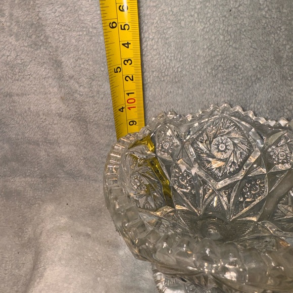 Vintage American Brilliance pedestal vase, bowl no chips or breaks - Picture 5 of 7